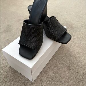 Nordstrom Rack Black Wedge Sandals